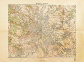 1940 Budapest és környékének katonai térképe, Magyar Királyi Honvéd Térképészeti Intézet, 47×62 cm