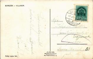 1941 Borszék, Borsec; Villasor, Fürdő és borvíz üzlet, Szekér forgalom tilos tábla / villa alley