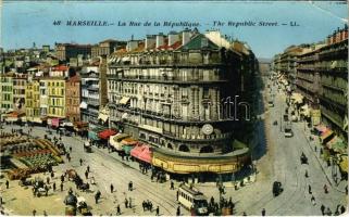 Marseille, La Rue de la Republique / street, Cinematograph, tram (Rb)