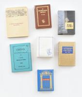 7 db minikönyv - Harmónia, Az orvostudomány és az élettan Nobel-díjasai, Chemia, stb. Vegyes kötésben és állapotban