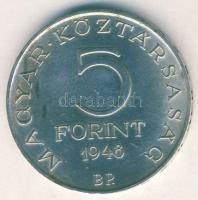 1948. 5Ft Ag "Petőfi" T:2