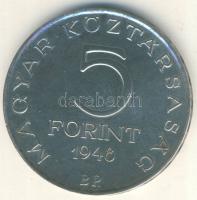 1948. 5Ft Ag "Petőfi" T:2/2- apró ph.