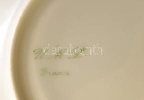 UML francia teáscsésze, 6 db, matricás porcelán, kopásnyomokkal