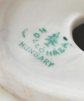 Hollóházi porcelán vizapár, kézzel festett, jelzett, kis kopásnyomokkal, m: 23 cm