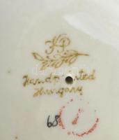 Porcelán hal, kézzel festett, jelzett (Kispesti Porcelángyár), hibátlan, m: 9 cm