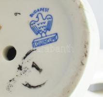 Aquincum porcelán akt szobor. Kézzel festett, jelzett, kopásnyomokkal. 23 cm