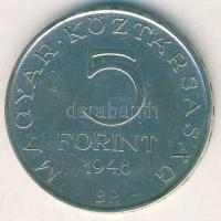 1948. 5Ft Ag "Petőfi" T:3 ph