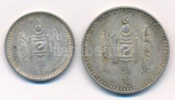 Mongólia 1925. 50m Ag + 1t Ag T:2,2- patina, kis ph
Mongolia 1925. 50 Möngö Ag + 1 Tögrög Ag C:XF p...