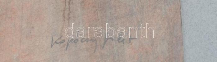 Kopócsy Judit (1947-): Homlokzat (Via Guilia). Vegyes technika, kollázs, papír, jelezve jobbra lent,...