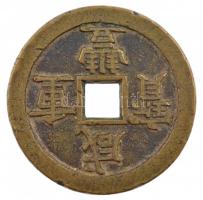 Kínai Császárság / Ching Dinasztia / Hsien Feng DN (1853-1854) 50C sárgaréz (66,90g/54mm) T:2- patin...