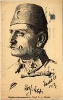 1918 Regimentskommandant Ernst R. v. Meissl. Feldpostkarte. Das Reinerträgnis ist für den Witwen und Waisenfond des bh. I. R. 3. bestimmt / WWI Austro-Hungarian K.u.K. military field postcard, Bosnian Infantry Regiment Commander (EK)