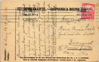 1918 Regimentskommandant Ernst R. v. Meissl. Feldpostkarte. Das Reinerträgnis ist für den Witwen und...