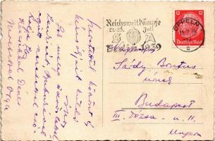 1939 Opole, Oppeln; Bolkosee mit Schutzhaus + "1939 Reichswettkämpfe SA Berlin" So. Stpl. ...