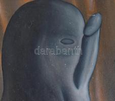 Gaál József (1960-): Zaalezart II., 1995. Olaj, vászon. Jelzett a hátoldalán. 85x40 cm. Párdarabja r...