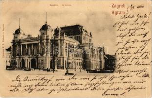 1900 Zagreb, Zágráb, Agram; Kazaliste / Le théatre / theater (EK)