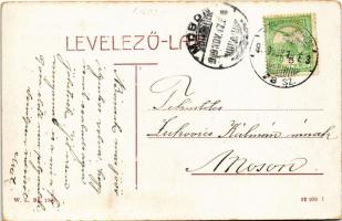 1909 Zsombolya, Jimbolia; Kossuth Lajos utca, polgári iskola. W.L. Bp. 1993. / street, school