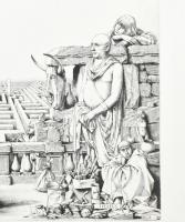 Rékassy Csaba (1937-1989): Labirintus. Rézmetszet, papír, poszthumusz lehúzás és jelzés, 34,5×34,5 c...