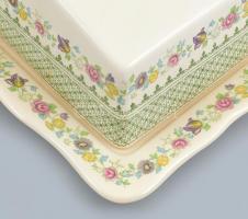 Mason's angol fajansz sajttartó, mázrepedésekkel, kopásnyomokkal, jelzett, 24x19x14cm