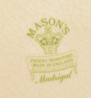 Mason's angol fajansz sajttartó, mázrepedésekkel, kopásnyomokkal, jelzett, 24x19x14cm