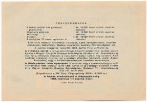 1967. "Magyar Újságírok Országos Szövetsége - Szerencse-Sorsjegy" 4Ft értékben T:II