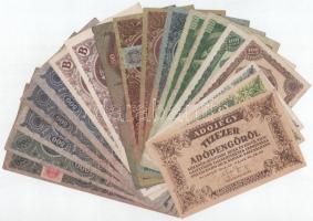 Vegyes: 19db-os inflációs pengő és adópengő és külföldi bankjegy tétel, közte Csehszlovákia 1961. 100K (2x) T:III,III-