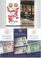 11xklf MNB-s érme- és bankjegytájékoztató, közte "Magyar vizsla" jó állapotban