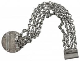 1869KB 1Ft Ag "Ferenc József / Angyalos címer" karkötővé alakítva T:2
Hungary 1869KB 1 Fo...