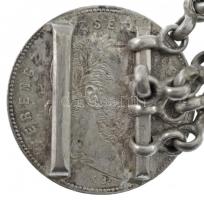 1869KB 1Ft Ag "Ferenc József / Angyalos címer" karkötővé alakítva T:2
Hungary 1869KB 1 Fo...