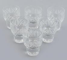 6 arabos kristály pohárkészlet, hibátlan, m: 7,5 cm