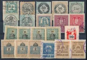 ~1870-1952 21 db okirati, illeték és forgalmi adó bélyeg