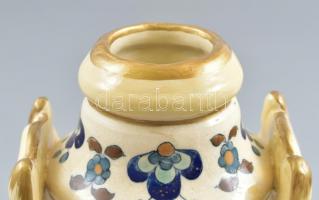 Fischer historizáló váza, jelzett, restaurált, m: 21 cm