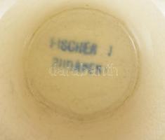 Fischer historizáló váza, jelzett, restaurált, m: 21 cm