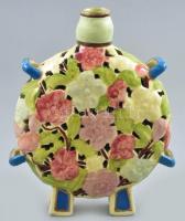 Fischer historizáló áttört, dísz, kulacs, jelzett, restaurált, m: 18 cm