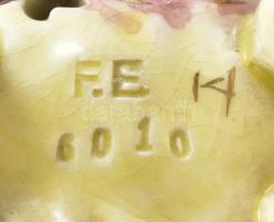 Fischer historizáló áttört, dísz, kulacs, jelzett, restaurált, m: 18 cm