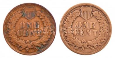Amerikai Egyesült Államok 1881. 1c Br "Indián fej" + 1904. 1c Br "Indián fej" T:...