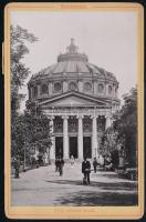 cca 1900 Bukarest, Ateneul Roman, keményhátú fotó, 10,5×16,5 cm / Bucuresti vintage photo
