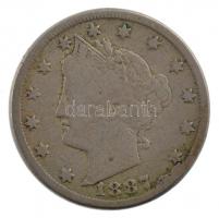 Amerikai Egyesült Államok 1887. 5c Ni "Liberty" T:3
USA 1887. 5 Cent Ni "Liberty&quo...