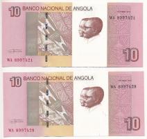 Angola 2012. 10K (2x) közeli sorszámok T:I  Angola 2012. 10 Kwanzas (2x) close serials C:UNC
