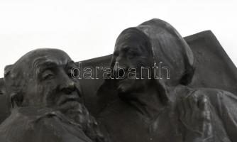 Telcs Ede (1872-1948): "Mikor én még legény voltam" Fém dombormű karcolt felirattal. Jelze...