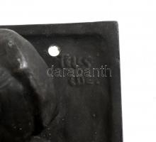 Telcs Ede (1872-1948): "Mikor én még legény voltam" Fém dombormű karcolt felirattal. Jelze...