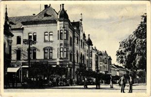 1934 Léva, Levice; utca, piac, autó / street, market, automobile (EK)
