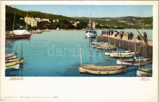 Abbazia, Opatija; Molo / port, steamship, boats (fl)