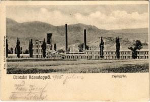 Rózsahegy, Ruzomberok (Liptó); papírgyár. Kohn Adolf kiadása / paper factory (EK)