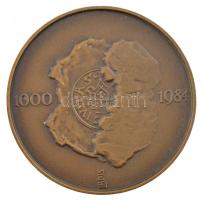 Lapis András (1942-) 1984. "A magyar pénzverés kezdete" kétoldalas Br emlékérem (42,5mm) T...