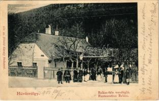 1901 Budapest II. Hűvösvölgy, Balázs-féle vendéglő, étterem. Divald Károly 578. sz. (fl)