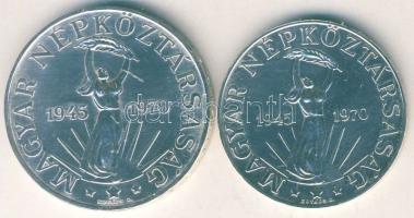 1970. 50Ft Ag + 100Ft Ag "Felszabadulás" pár T:BU