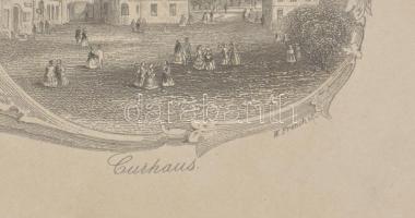 Ems folyó. Acélmetszet, papír. Jelzés nélkül. Kissé foltos. Paszpartuban. 19x23 cm