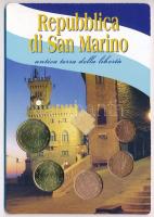 San Marino 2006-2008. 1c-50c forgalmi összeállítás + 2009. 1E T:1,1- San Marino 2006-2008. 1 Cent - 50 Cent unofficial coin set + 2009. 1 Euro C:UNC,AU