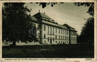 1937 Kőszeg, Hunyadi Mátyás M. kir. reáliskolai nevelőintézet tanépülete. Róth Jenő kiadása (fa)