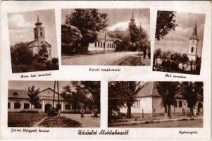 1953 Alsódabas (Dabas), Római katolikus templom, Iskola templommal, Református templom, Járási főjegyzői hivatal, Egészségház (EK)